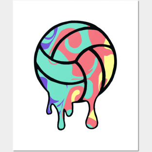 Melting volleyball Posters and Art